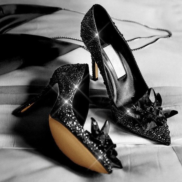 Sparkling  Bling Things Shoes - NWT Sparkling Bling Swarovski Crystal Rhinestone Cinderella Shoes Pumps …